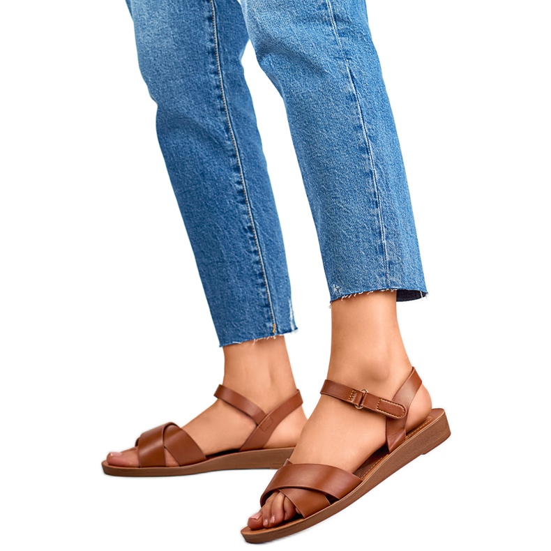 Sandale dama PS10TA maro