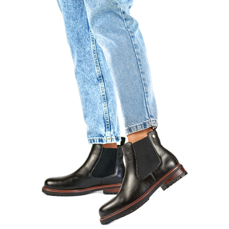 Cizme Chelsea Model GD-WL71B negru Cizme Chelsea Model GD-WL71B negru