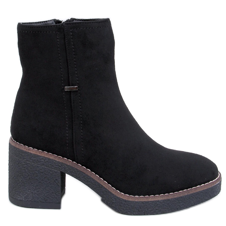 Botine Filly Black cu toc stabil negru Botine Filly Black cu toc stabil negru