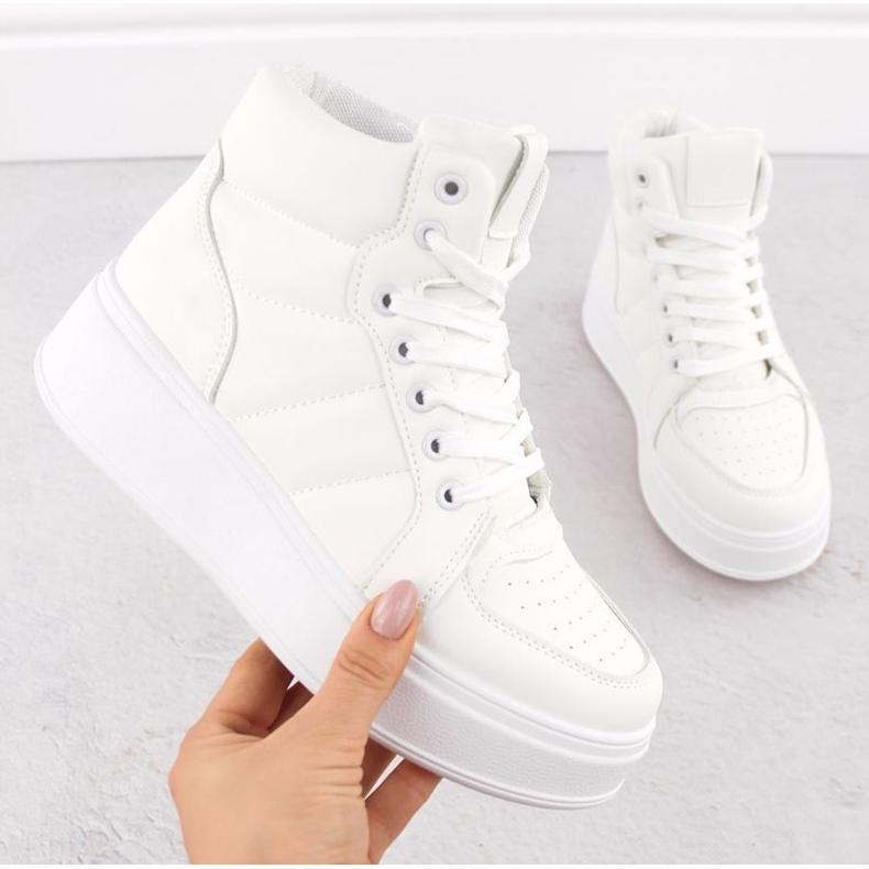 News Noutăți pantofi sport înalți W 8166 EVE465A alb