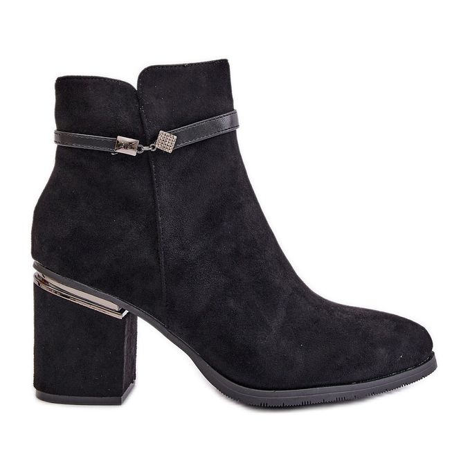 Cizme Izolatoare De Dama Pe Toc Inalt Cu Curea Decorativa Vinceza 16446 Negru Cizme Izolatoare De Dama Pe Toc Inalt Cu Curea Decorativa Vinceza 16446 Negru