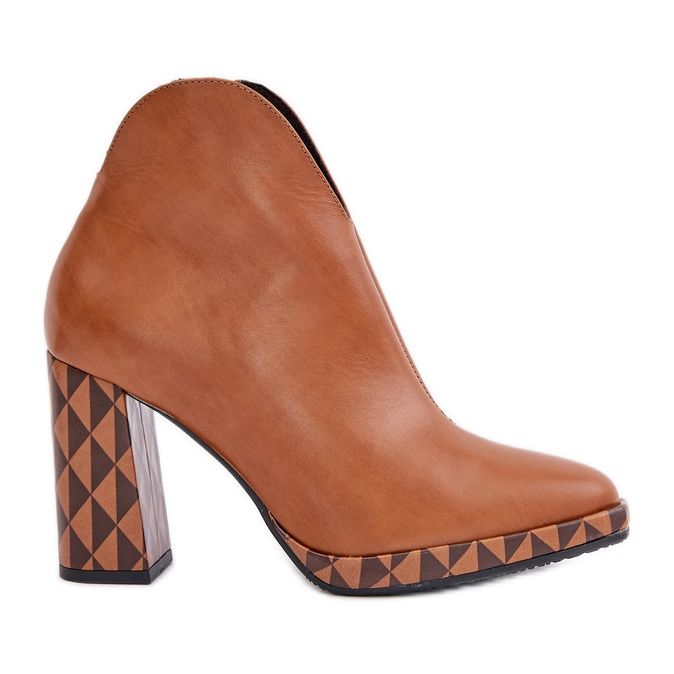 Botine din Piele Laura Messi 2836 Maro