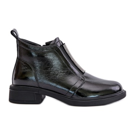 S.Barski Botine De Piele Lacetate Cu Decor Cu Fermoar D&A MR880-142 Negru S.Barski Botine De Piele Lacetate Cu Decor Cu Fermoar D&A MR880-142 Negru