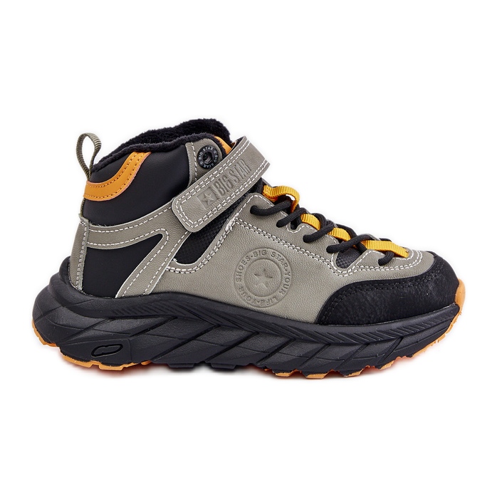 Pantofi de trekking pentru copii Trappers izolați cu velcro Big Star OO374181 Kaki verde