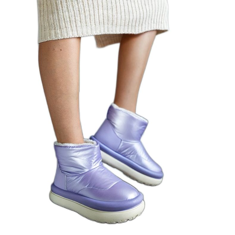 Cizme de zăpadă calde mov pe platforma Cores violet