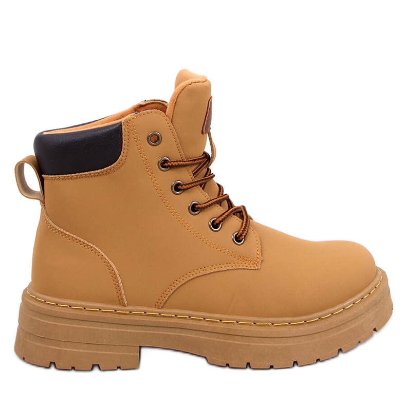 Cizme din lemn Kellers Camel pentru femei maro