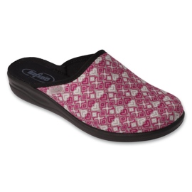 Papuci de damă Befado pu 551D005, roz cu inimioare