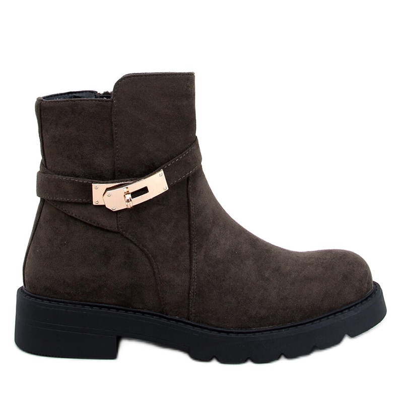 Botine plate Drapers din piele intoarsa verde