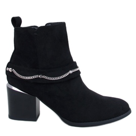 Botine de piele intoarsa neagra Athing negru