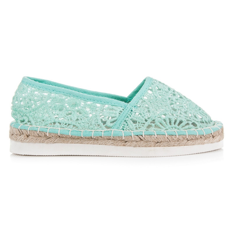 Betler Espadrile din dantela pe platforma verde