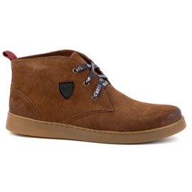 Kampol Pantofi barbati din piele Chukka CAMPOL 110/804 maro Kampol Pantofi barbati din piele Chukka CAMPOL 110/804 maro