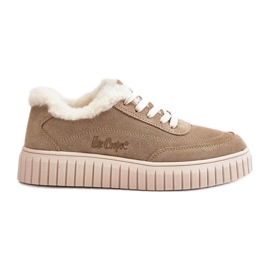Pantofi de damă din piele căptușiți cu blană Lee Cooper LCJ-24-01-2972 Bej