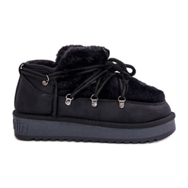 Cizme De Zapada Cu Platforma Joasa Cu Blana D.Franklin DFSH370011 Negru Cizme De Zapada Cu Platforma Joasa Cu Blana D.Franklin DFSH370011 Negru