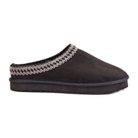 Pantofi confortabili pentru casa Papuci de dama cu broderie Inblu FX000021 Negru Pantofi confortabili pentru casa Papuci de dama cu broderie Inblu FX000021 Negru