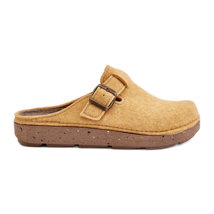Papuci Comozi De Dama Cu Catarama Inblu ED000019 Galben