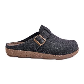 Papuci pentru bărbați cu șlapi preventivi cu cataramă Inblu MT000012 grafit gri Papuci pentru bărbați cu șlapi preventivi cu cataramă Inblu MT000012 grafit gri