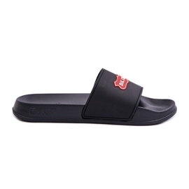 Flip-flops pentru bărbați cu logo-ul Big Star OO174028 negru Flip-flops pentru bărbați cu logo-ul Big Star OO174028 negru