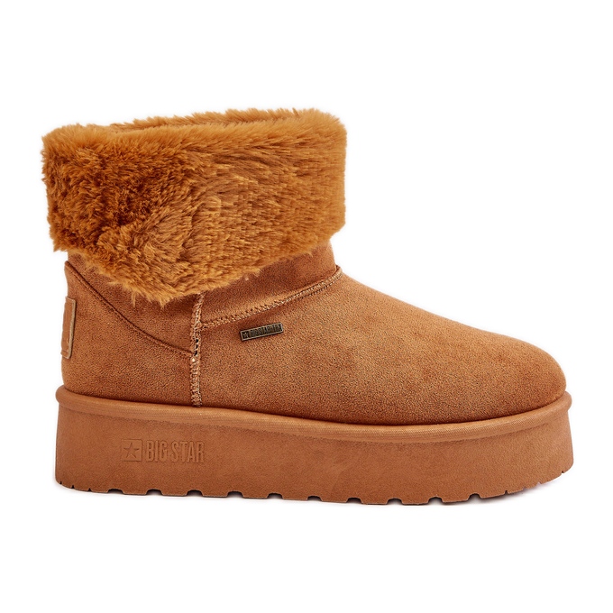 Cizme de zapada cu platforma cu blana Big Star OO274A106 Camel bej