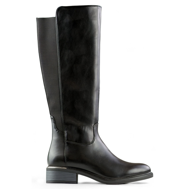 Cizme negre de dama din piele ecologica pentru iarna negru Cizme negre de dama din piele ecologica pentru iarna negru
