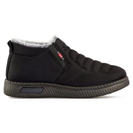 Botine de iarna joase, negre, izolate pentru zapada, botine dama negru