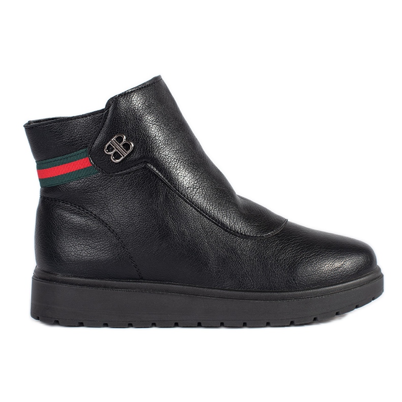 Botine negre confortabile izolate de damă negru