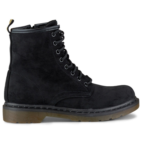 Cizme de muncitor din piele intoarsa neagra H1080B de dama negru