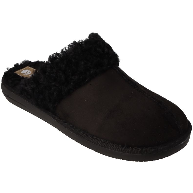 Papuci de damă Inblu izolați cu blană 155D163 negru