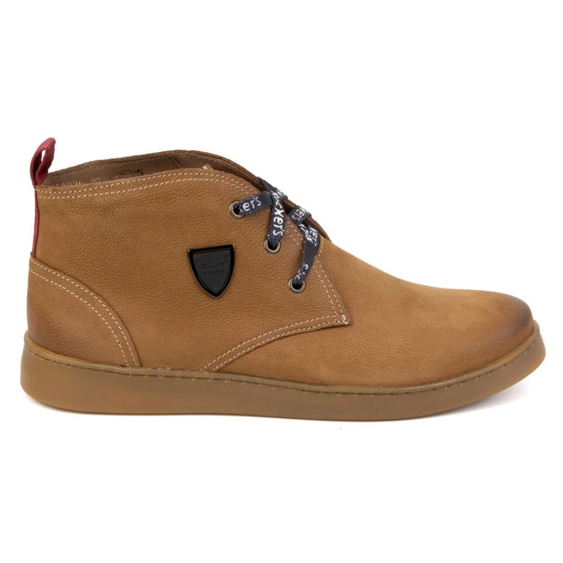 Pantofi bărbați din piele Chukka KAMPOL 110/410 maro deschis bej
