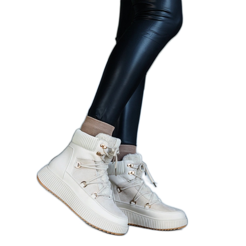 Botine bej deschis cu talpa mai groasa, Rosemarie Botine bej deschis cu talpa mai groasa, Rosemarie