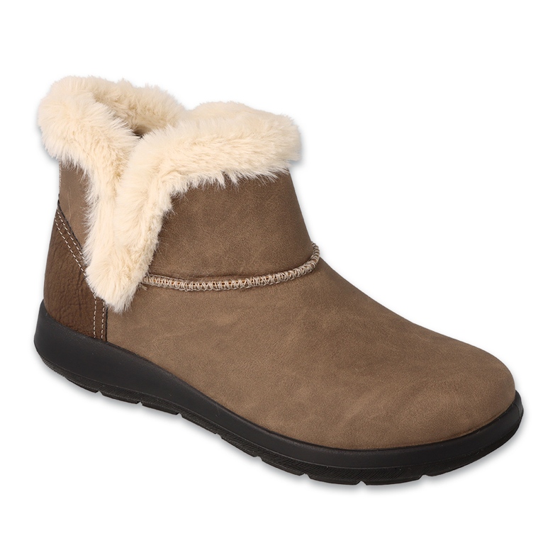 Botine de dama bej Dr.ORTO Befado 156D910 decorate cu blana Botine de dama bej Dr.ORTO Befado 156D910 decorate cu blana