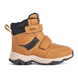 Botine izolate pentru baieti cu Velcro maro Botine izolate pentru baieti cu Velcro maro