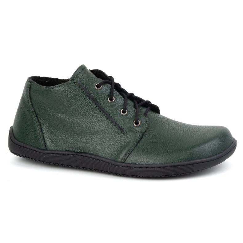 Olivier Pantofi din piele de damă desculți, ușor izolați, până la glezne cu fermoar, 787 verde Olivier Pantofi din piele de damă desculți, ușor izolați, până la glezne cu fermoar, 787 verde