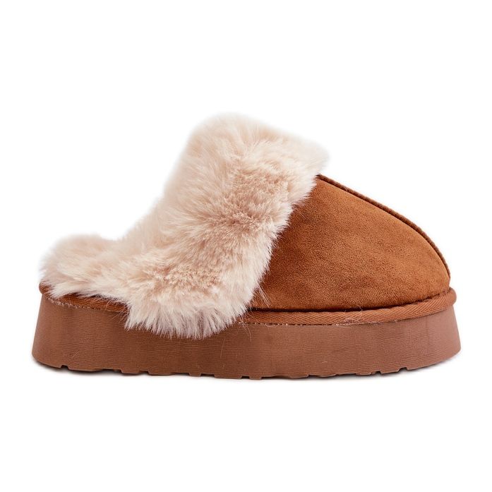 Cizme De Zapada De Dama Pe Talpa Groasa Cu Blana Doriola Camel maro