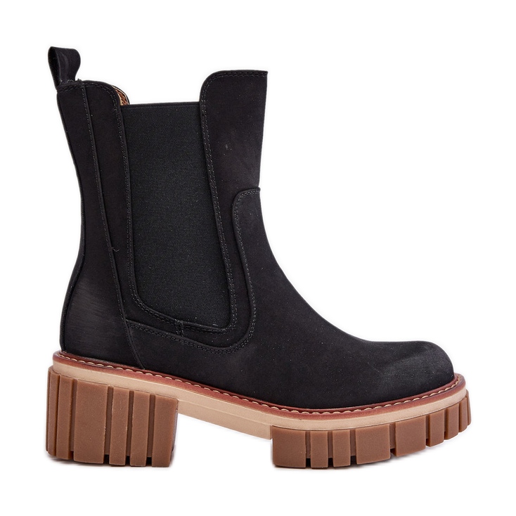 Cizme Chelsea izolate cu fermoar, Black Linneviae negru Cizme Chelsea izolate cu fermoar, Black Linneviae negru