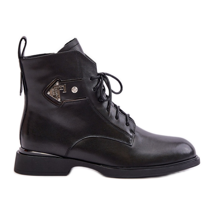 Cizme Plate Piele Cu Decorat Maciejka Cald N3115-01 Negru Cizme Plate Piele Cu Decorat Maciejka Cald N3115-01 Negru