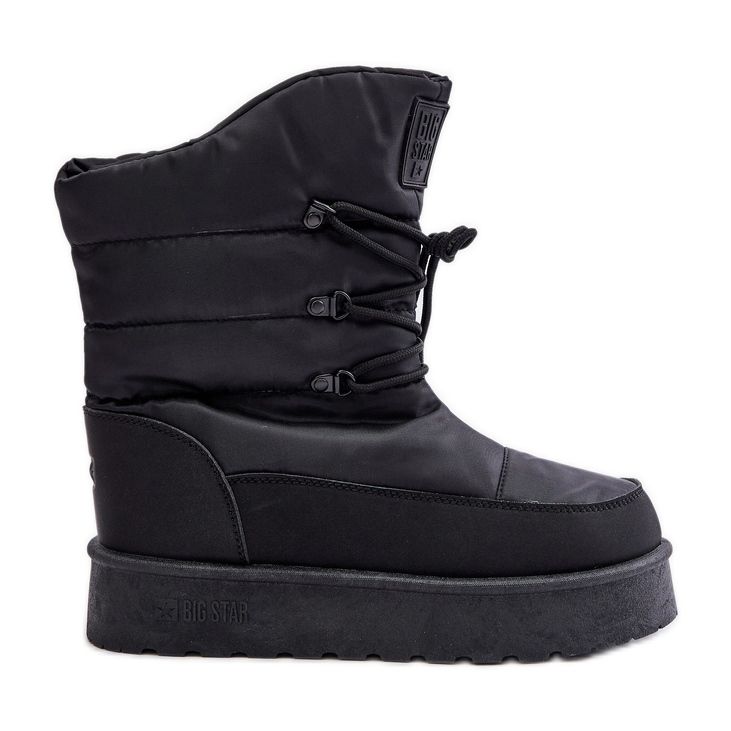 Cizme De Zăpadă Platformă Cu Fermoar Big Star OO274884 Negru
