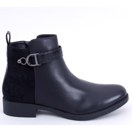 Cizme chelsea de damă, din piele integrală și piele, Amil Black negru Cizme chelsea de damă, din piele integrală și piele, Amil Black negru