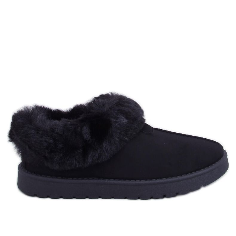 Pantaloni scurti emus împodobiți cu blană Fraley Black negru