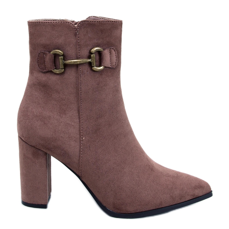 Botine Mahoni Khaki din piele intoarsa maro Botine Mahoni Khaki din piele intoarsa maro