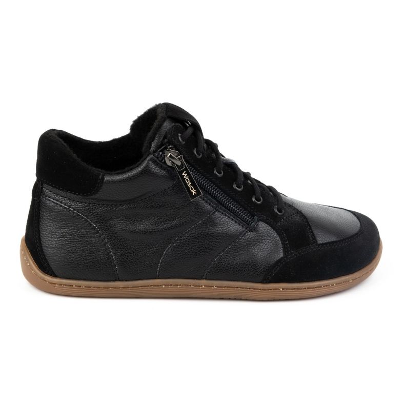 WASAK Pantofi izolați din piele pentru femei Barefoot 0766W negru