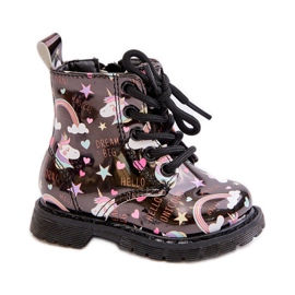 Cizme Izolatoare Copii Cu Fermoar Unicorni Tiptop Negru Cizme Izolatoare Copii Cu Fermoar Unicorni Tiptop Negru