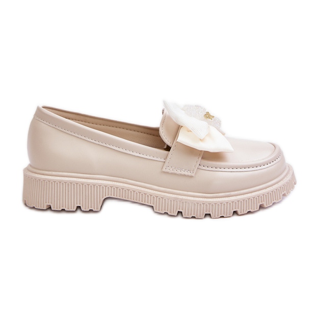 Vinceza Mocasini Fete Bej Piele Ecologica Cu Fundita Avallesa Vinceza Mocasini Fete Bej Piele Ecologica Cu Fundita Avallesa