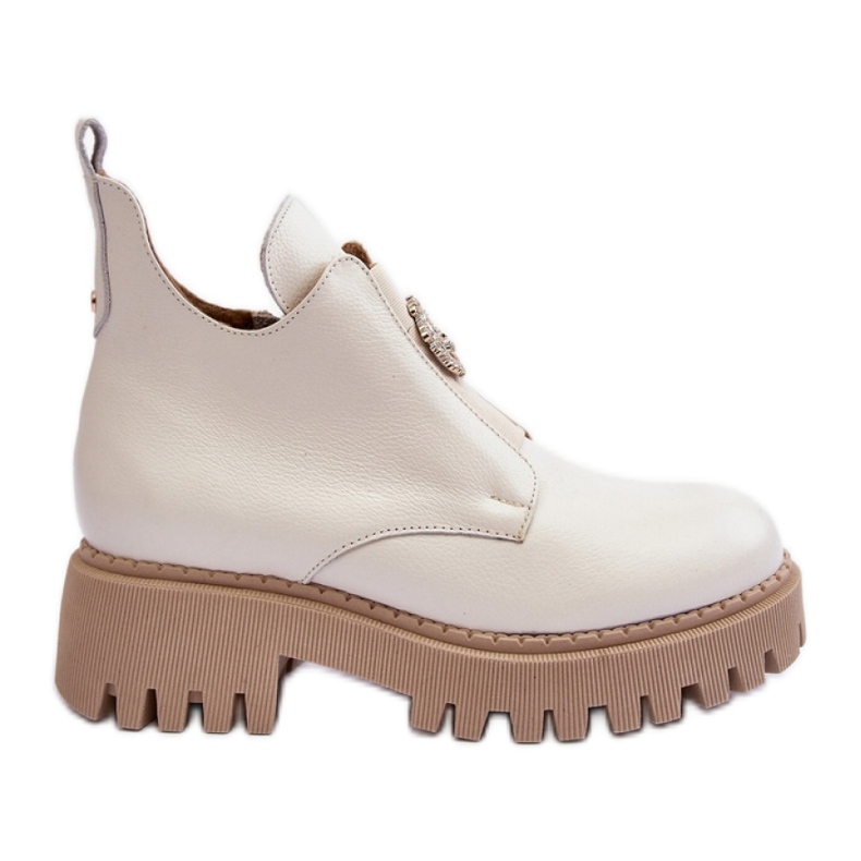 Botine cu decor Lemar 600451 bej Botine cu decor Lemar 600451 bej