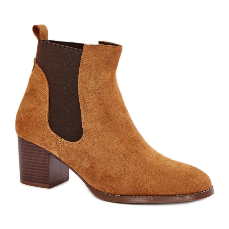 Cizme Chelsea Model XY791 Camel maro Cizme Chelsea Model XY791 Camel maro