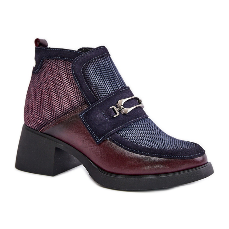 Botine Maciejka 06747-23 Burgundy/Navy roșu Botine Maciejka 06747-23 Burgundy/Navy roșu