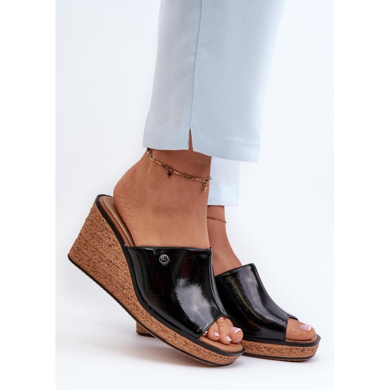 Step in style Șlapi Sergio Leone KL213 Negri negru