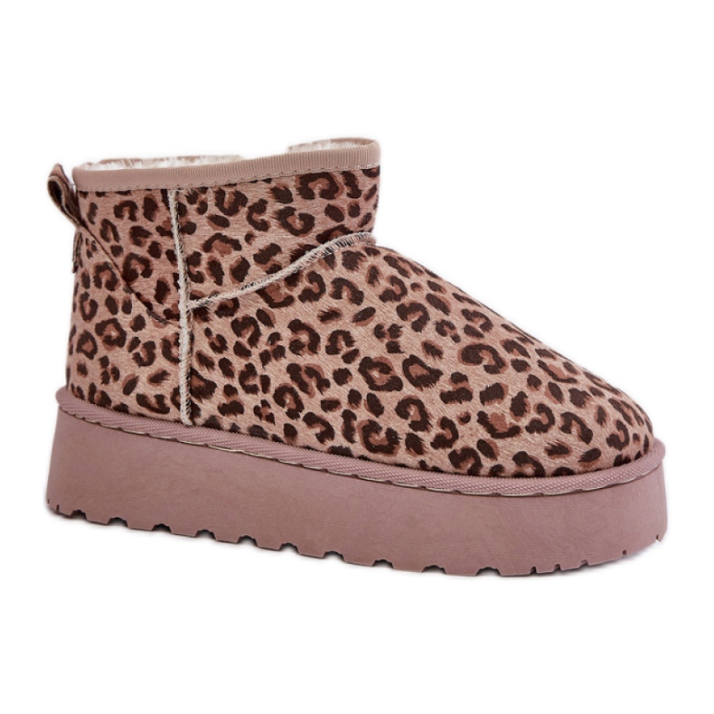Model 20216-4K Cizme de zăpadă Brown Leopard maro