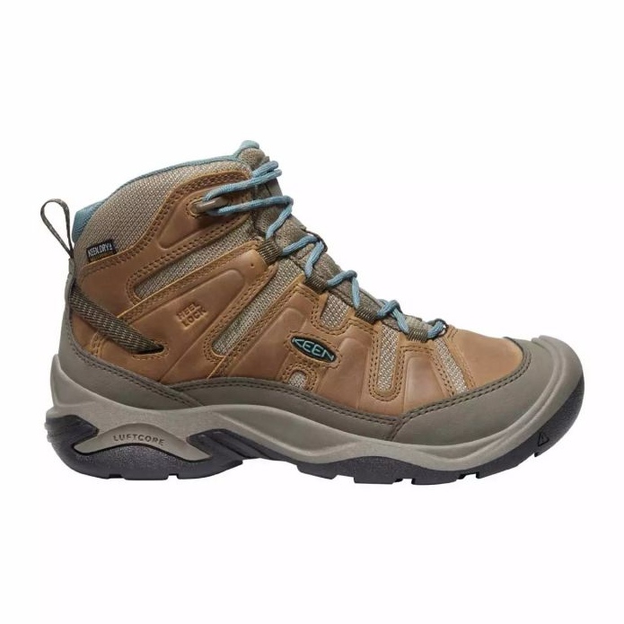 Pantofi de trekking KEEN Circadia Mid Wp Toasted COCONUT/NORTH Atlantic KE-1026764 maro