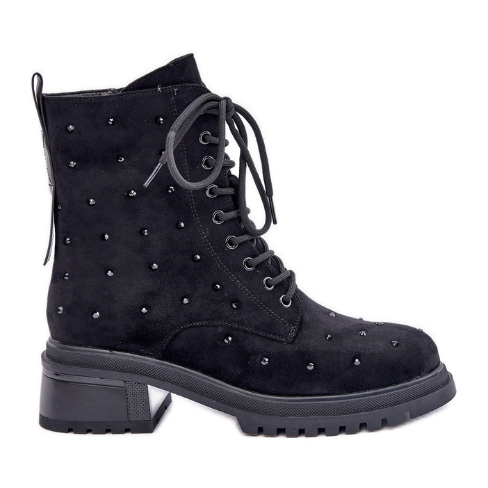 S.Barski Cizme de muncă izolate pentru femei decorate D&amp;A MR880-017 Negru