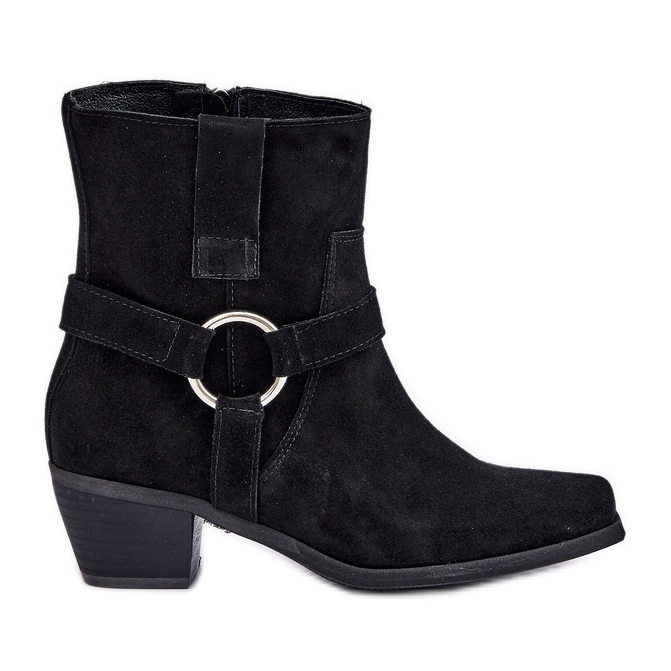 Cizme din piele intoarsa naturala cu toc inalt Zazoo 3444/2 Negru Cizme din piele intoarsa naturala cu toc inalt Zazoo 3444/2 Negru